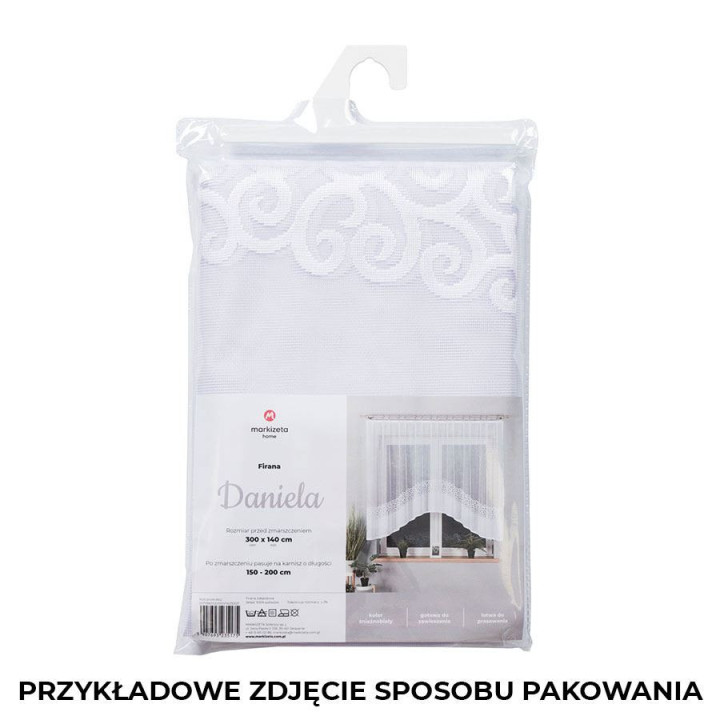 Firanka gotowa żakardowa DANIELA 300x110 biała