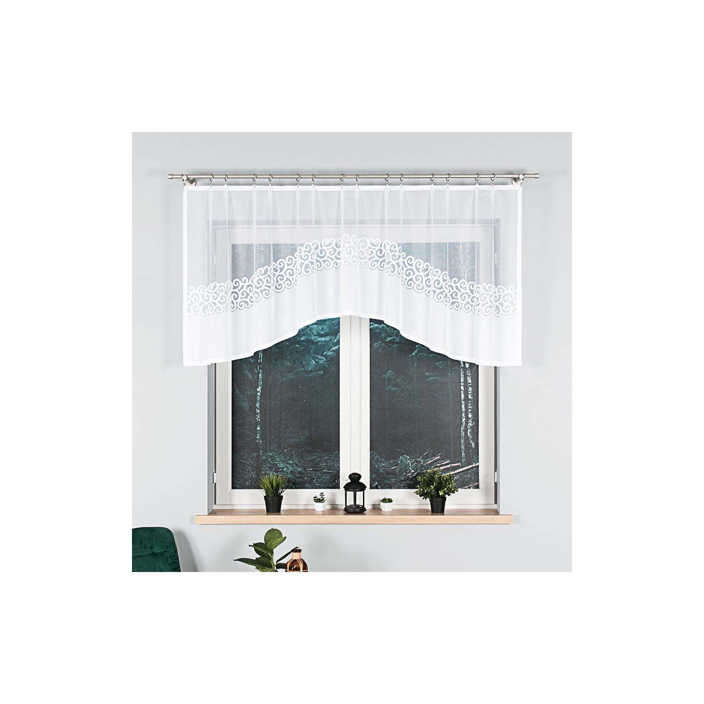 Firanka gotowa żakardowa DANIELA 250x90 biała