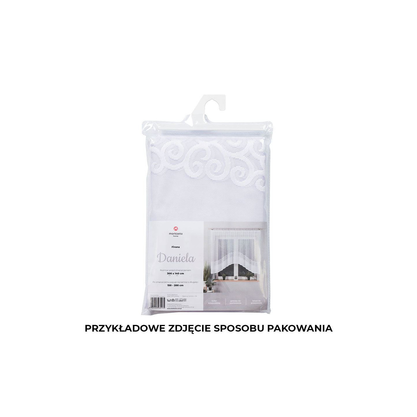 Firanka gotowa żakardowa DANIELA 250x90 biała