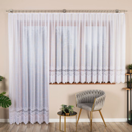 MODESTA · firanka gotowa żakardowa · 200x250 · biały