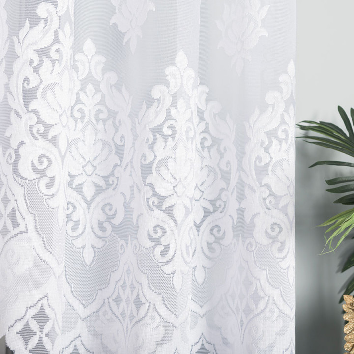 Firanka żakardowa gotowa LUDMIŁA biała 400x160