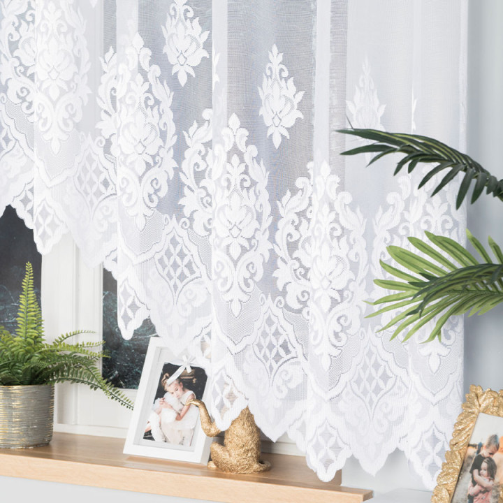 Firanka żakardowa gotowa LUDMIŁA biała 400x160