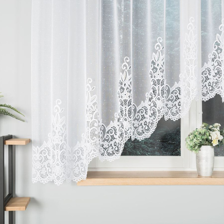 Firanka żakardowa BERENIKA biała 400x160 cm