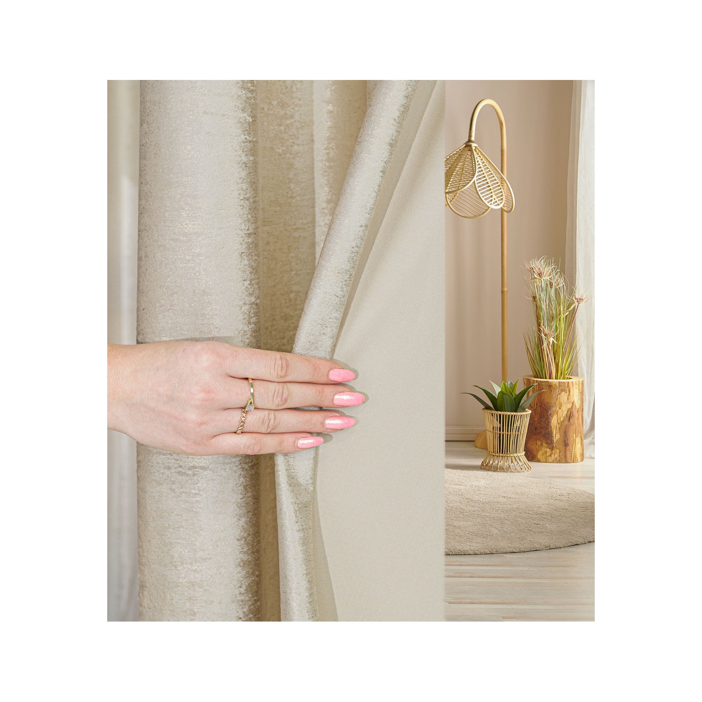 ELEONORA Zasłona gotowa na przelotkach, szerokość 140cm x