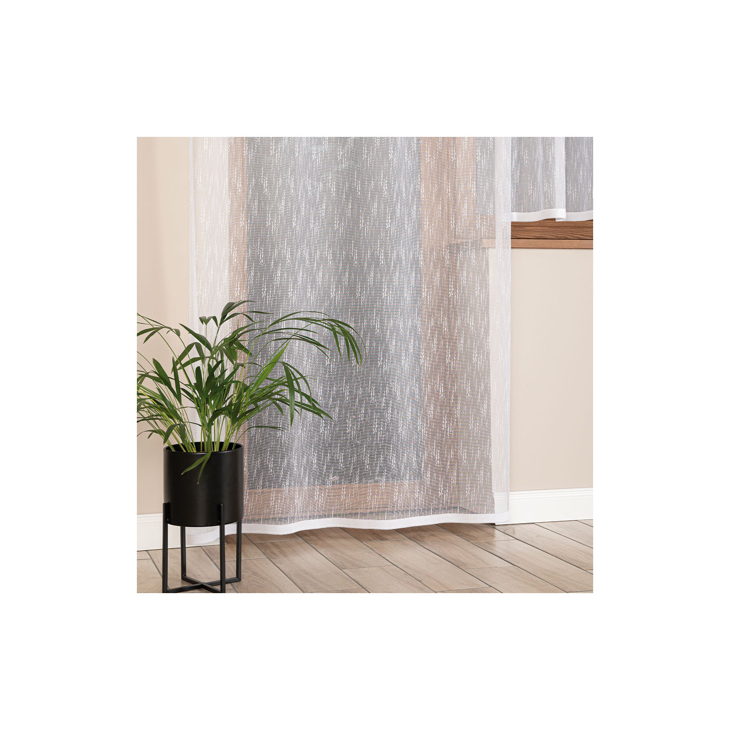 EVA Firanka żakardowa gotowa, szerokość 140 x wysokość 250cm, kolor 001 biały 146065