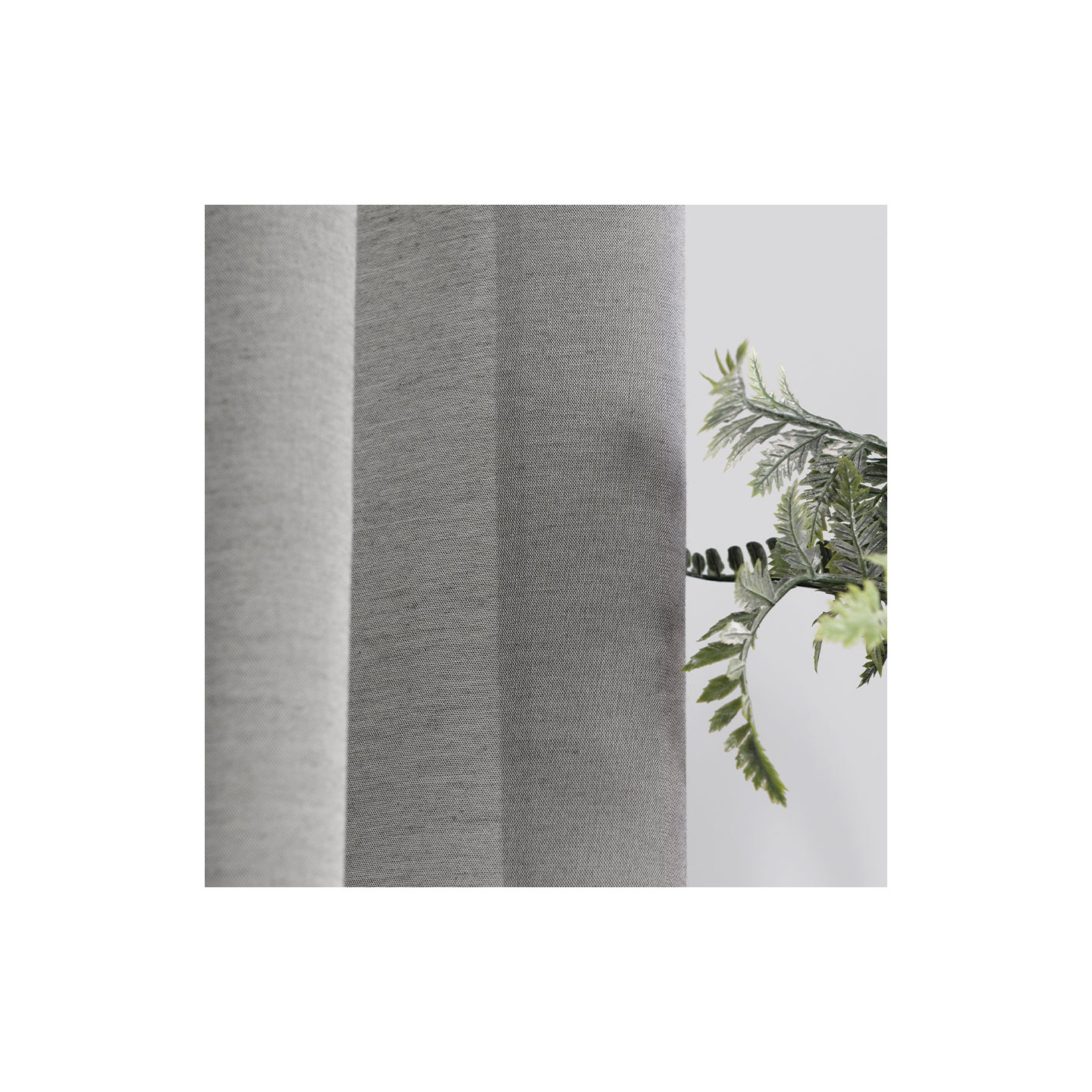 BASIC Zasłona gotowa na przelotkach, szerokość 145 x wysokość 170cm, kolor 002 szary