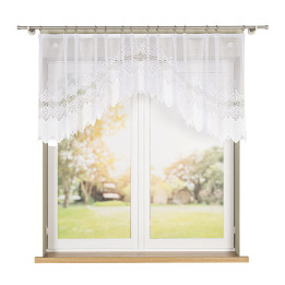 Firanka żakardowa gotowa MODESTA biała 250x80