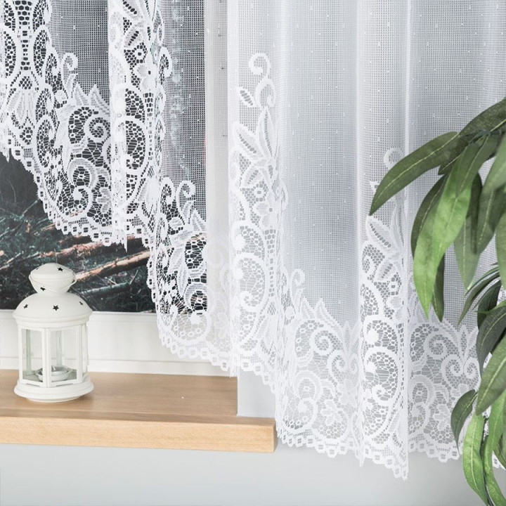 Firanka żakardowa gotowa BERENIKA 430x160 biała