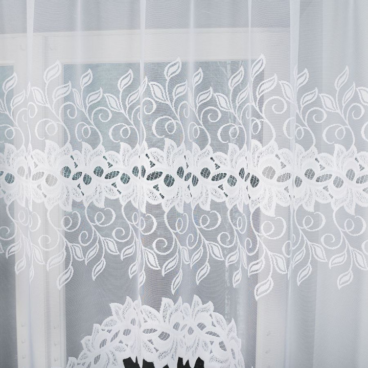 Firanka gotowa żakardowa BASTIA biała 250x120