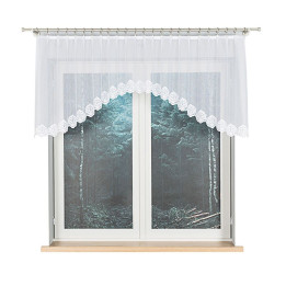 ŻAKLINA Firanka żakardowa gotowa, szerokość 250 x wysokość 80cm, kolor 001 biały