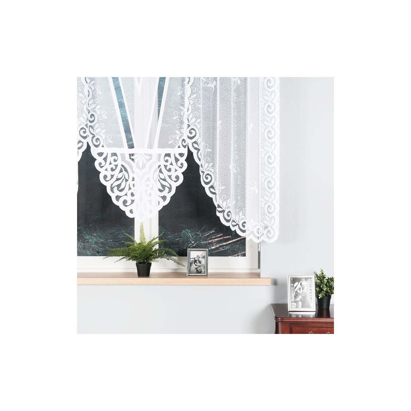Firanka gotowa żakardowa ROZALIA 250x140 biała