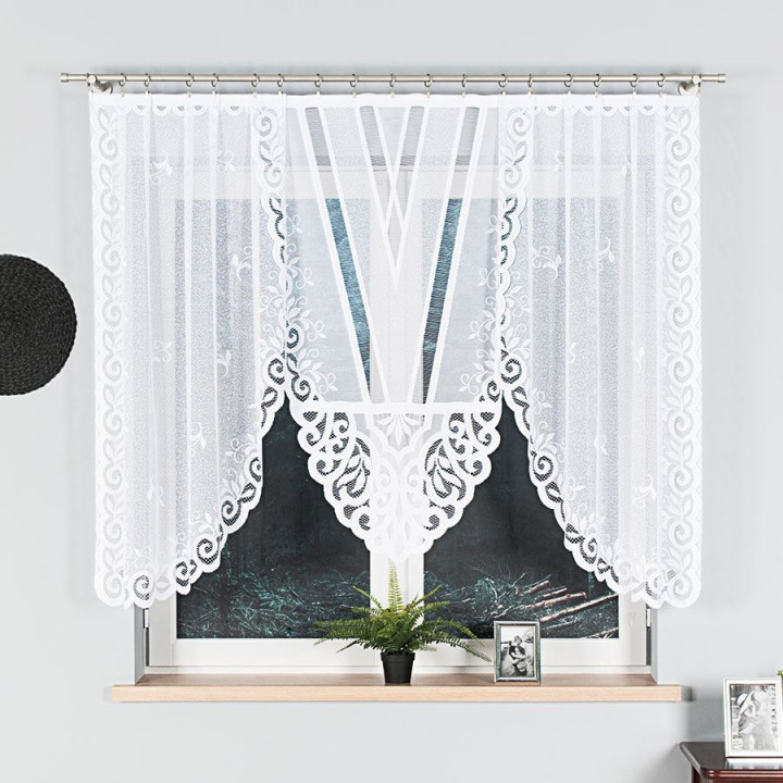 Firanka gotowa żakardowa ROZALIA 250x140 biała