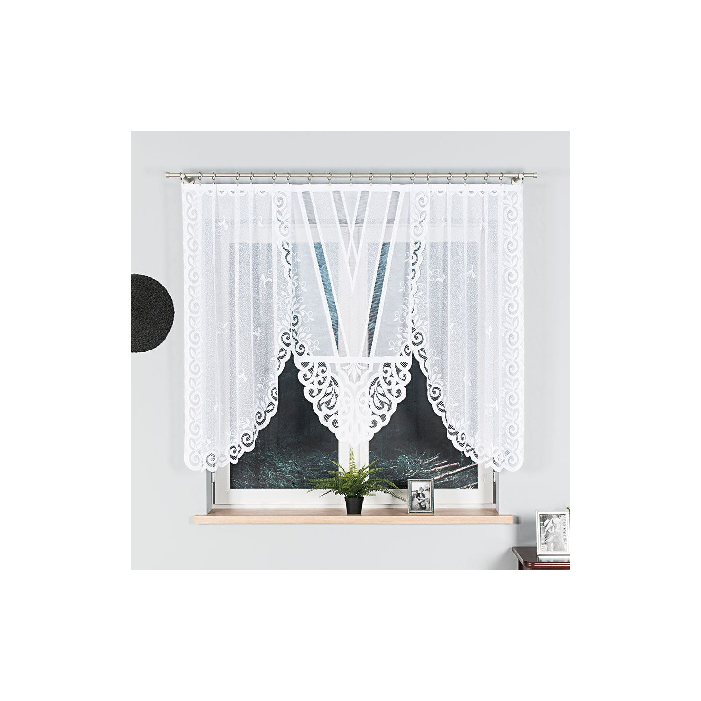 Firanka gotowa żakardowa ROZALIA 250x140 biała