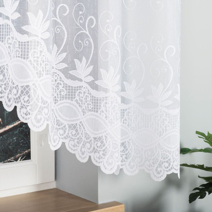 Firanka żakardowa gotowa JOWITA biała 300x150