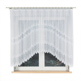 Firanka żakardowa gotowa VIOLETTA biała 250x150