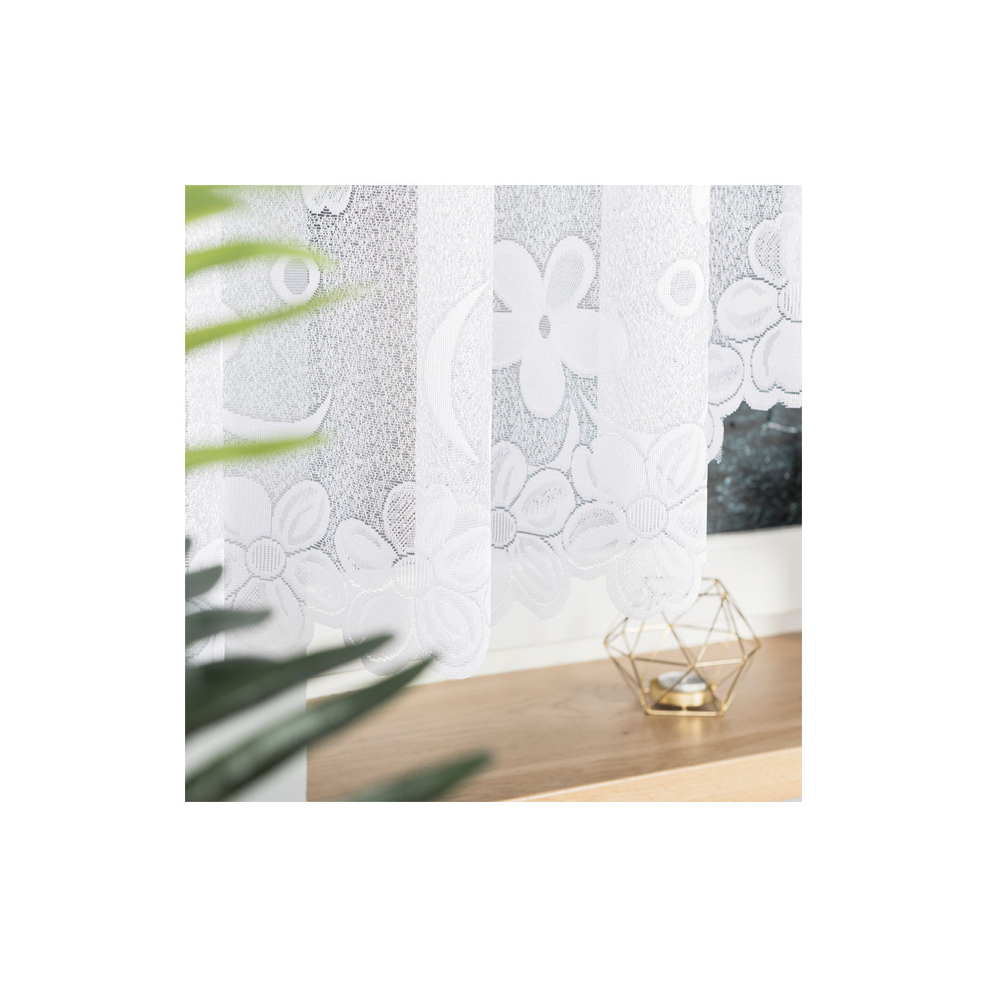 Firanka gotowa żakardowa RENATA 500x150 biała
