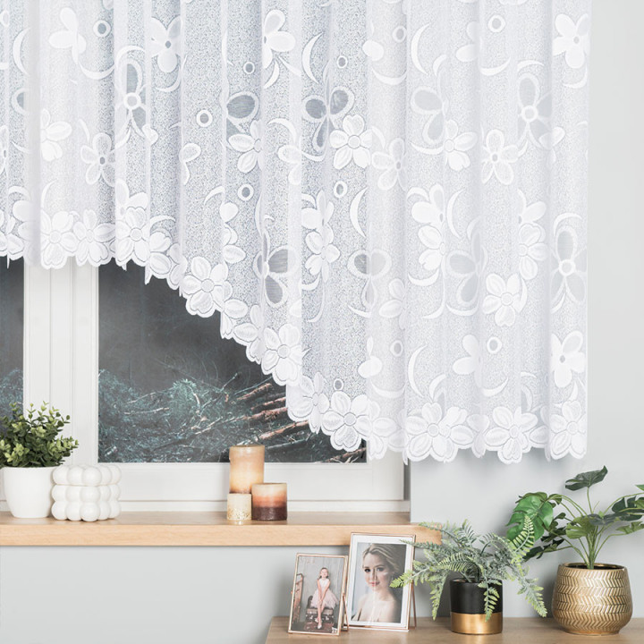 Firanka gotowa żakardowa RENATA 500x150 biała