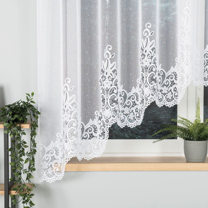 Firanka gotowa żakardowa BERENIKA biała 330x170