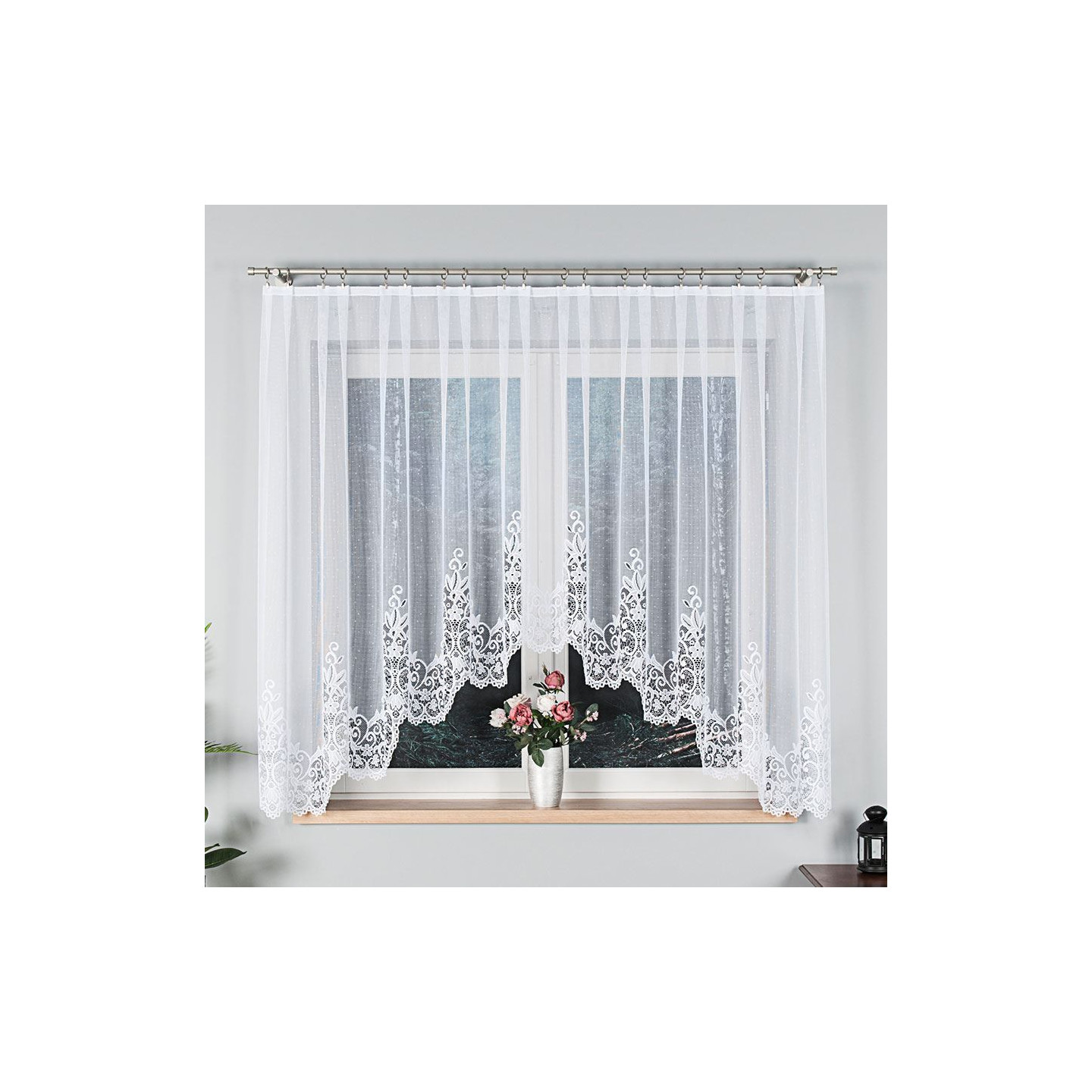 Firanka gotowa żakardowa BERENIKA 300x160 biała
