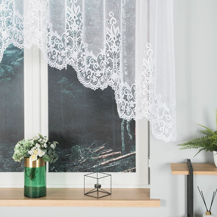 Firanka gotowa żakardowa BERENIKA 330x120 biała