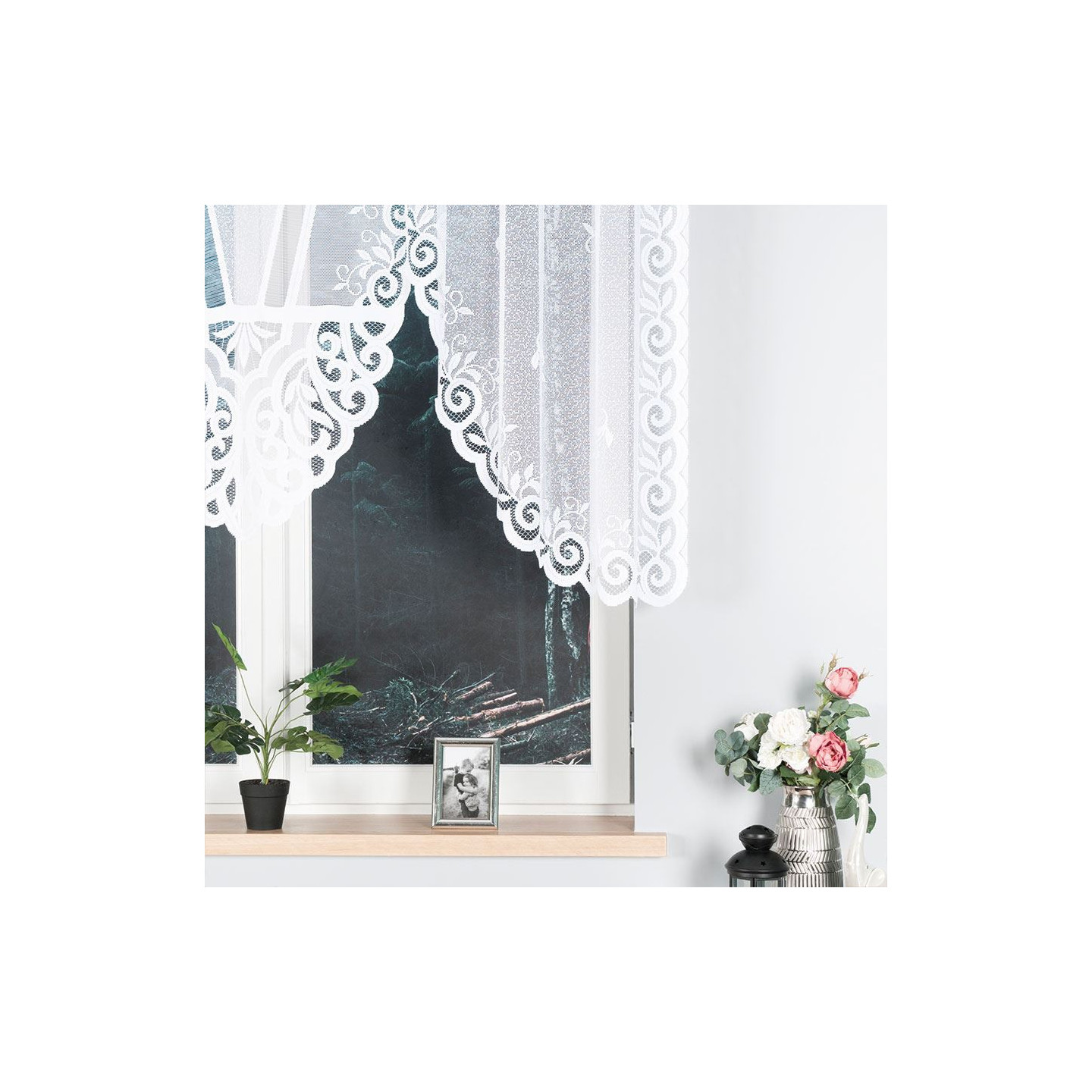 Firanka żakardowa ROZALIA biała 250x120