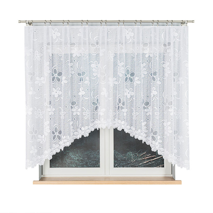Firanka gotowa żakardowa RENATA biała 300x150