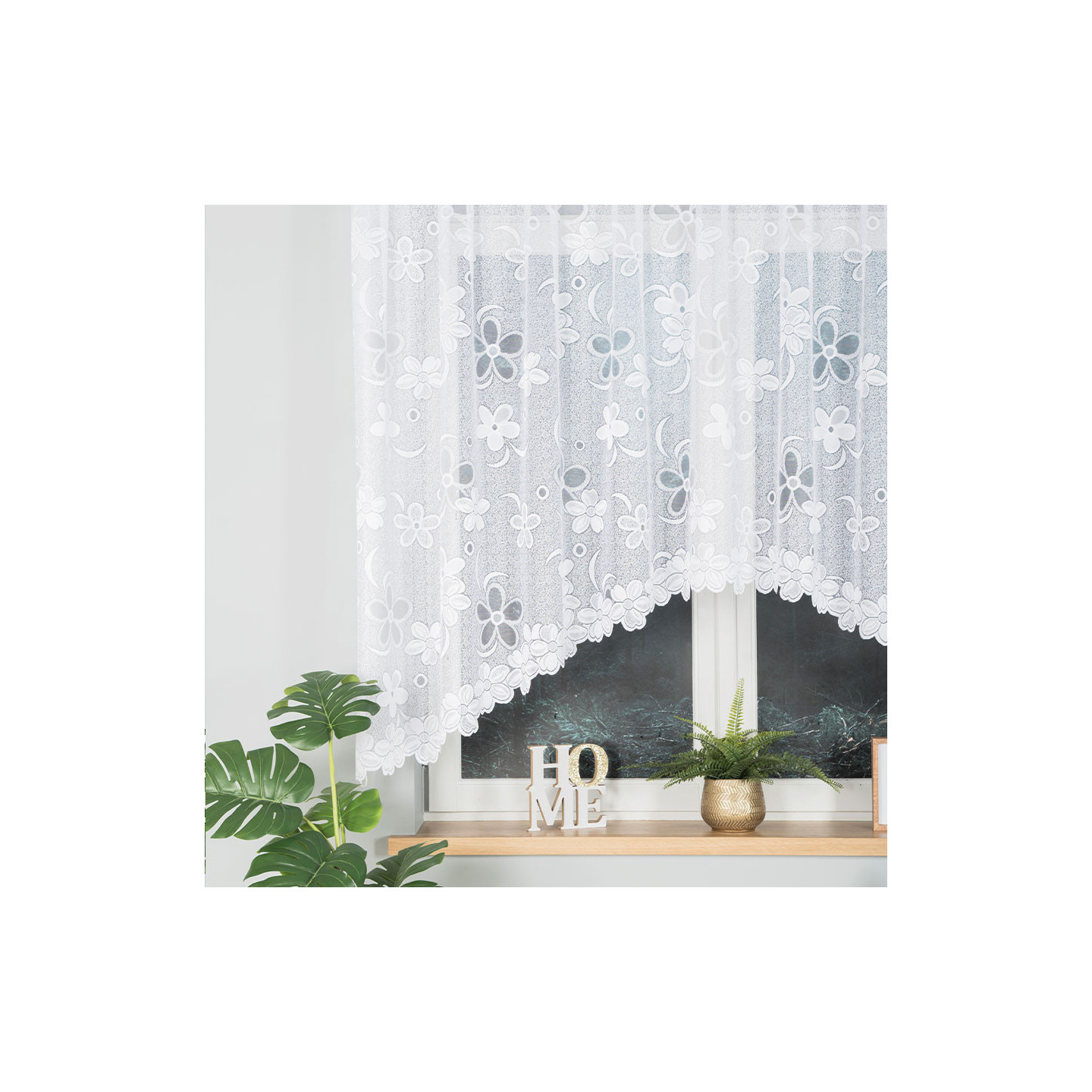 Firanka gotowa żakardowa RENATA biała 300x150