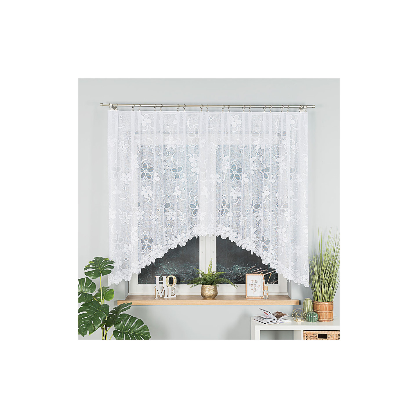 Firanka gotowa żakardowa RENATA biała 300x150