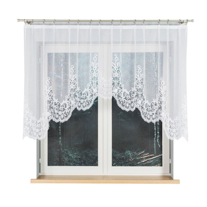 Firanka żakardowa gotowa BERENIKA 250x120 biała