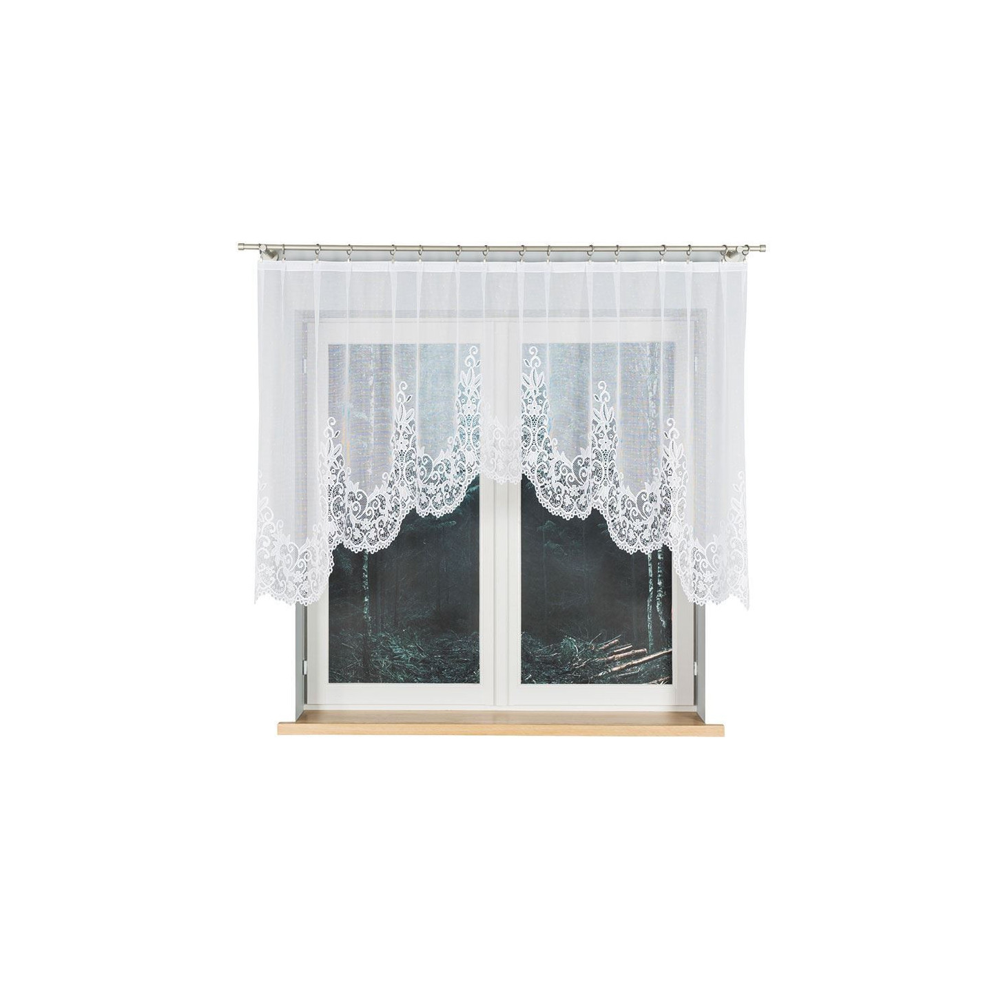 Firanka żakardowa gotowa BERENIKA 250x120 biała