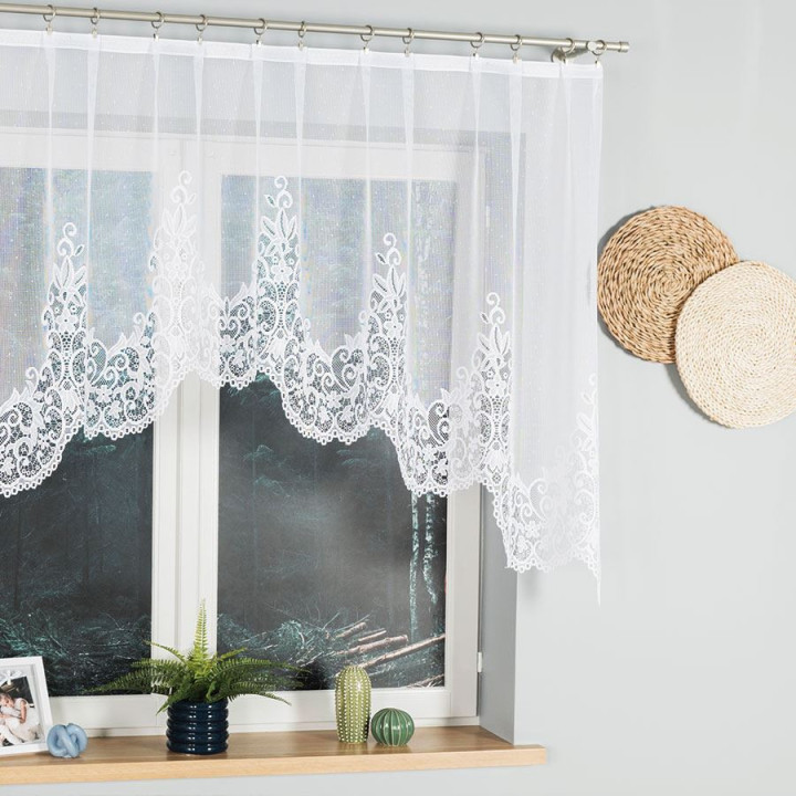 Firanka żakardowa gotowa BERENIKA 250x120 biała
