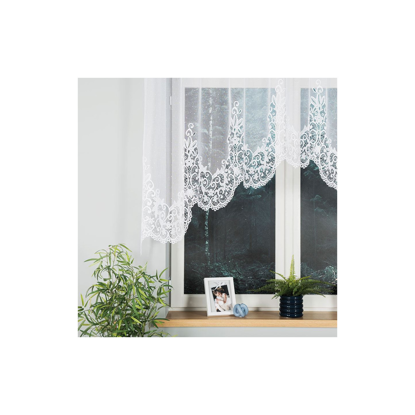 Firanka żakardowa gotowa BERENIKA 250x120 biała