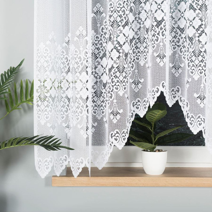 Firanka gotowa żakardowa NADIA biała 300x160