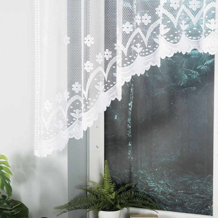 Firanka żakardowa gotowa FLORENTYNA 330x120 biała