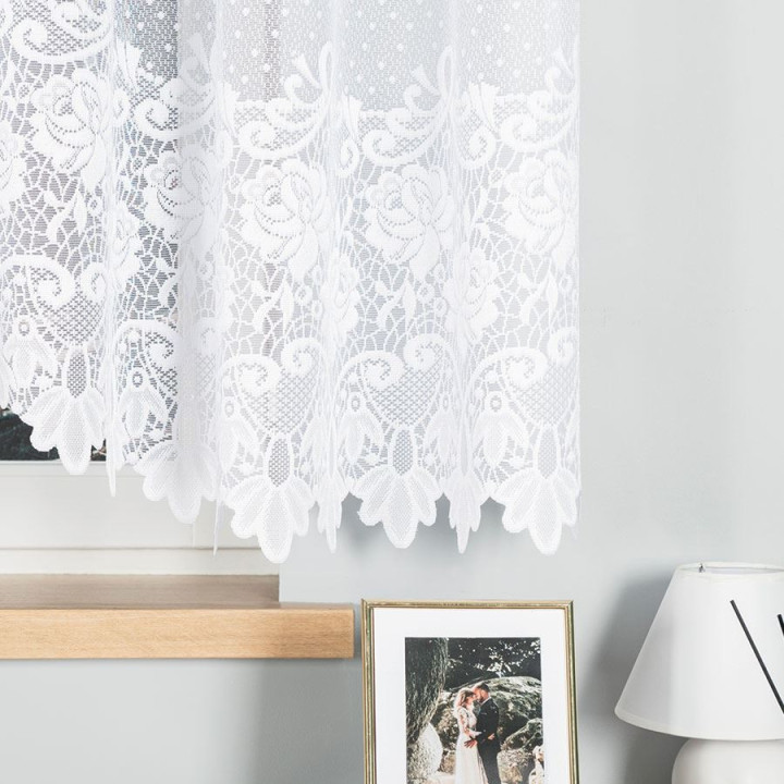 Firanka gotowa żakardowa DEMETRIA 400x160 biała