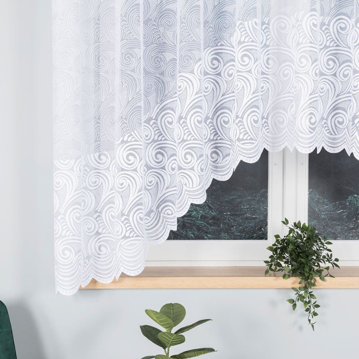 Firanka żakardowa gotowa KINGA biała 300x160