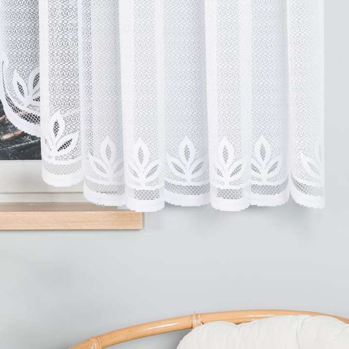 Firanka gotowa żakardowa POLA biała 500x160