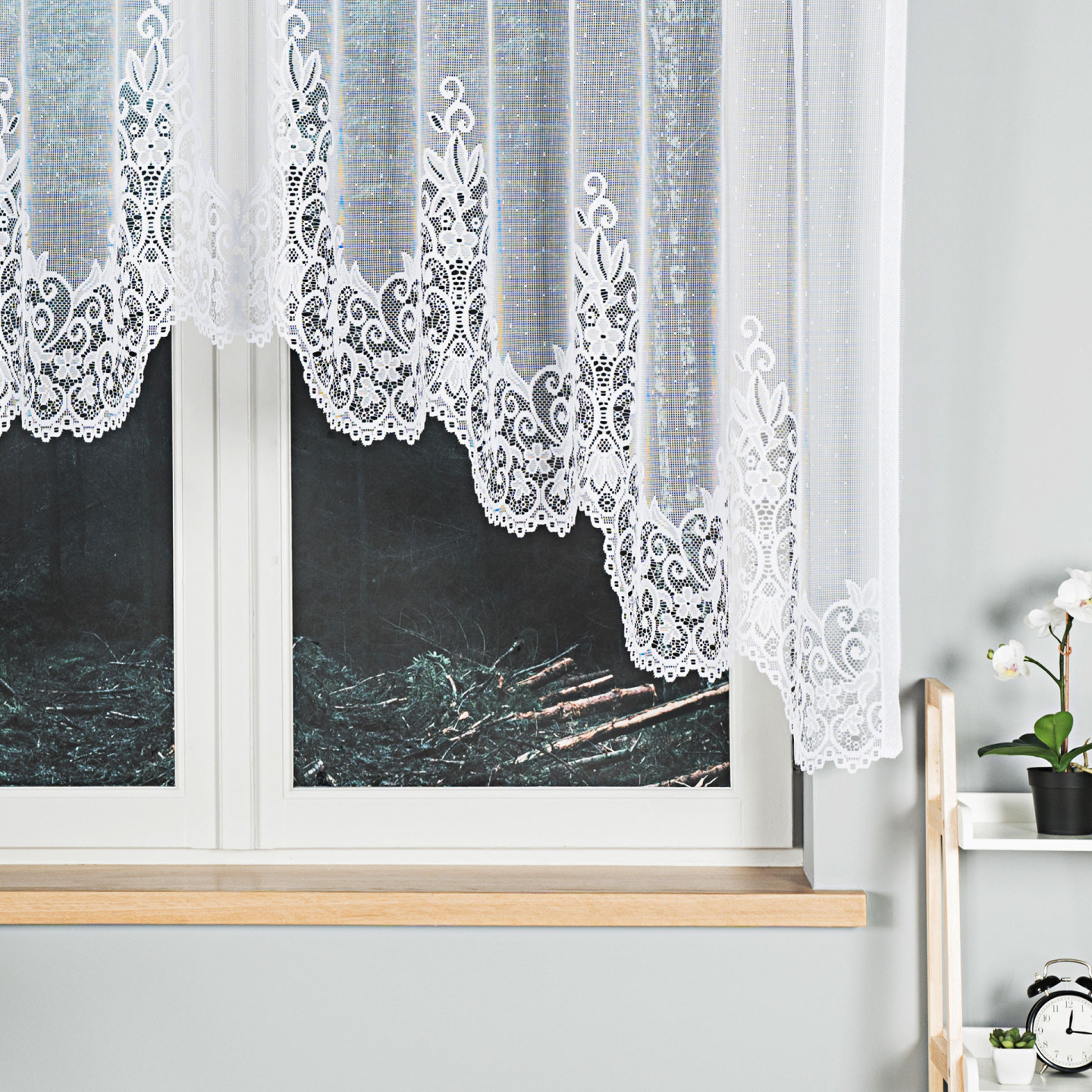 Firanka żakardowa BERENIKA biała 300x140