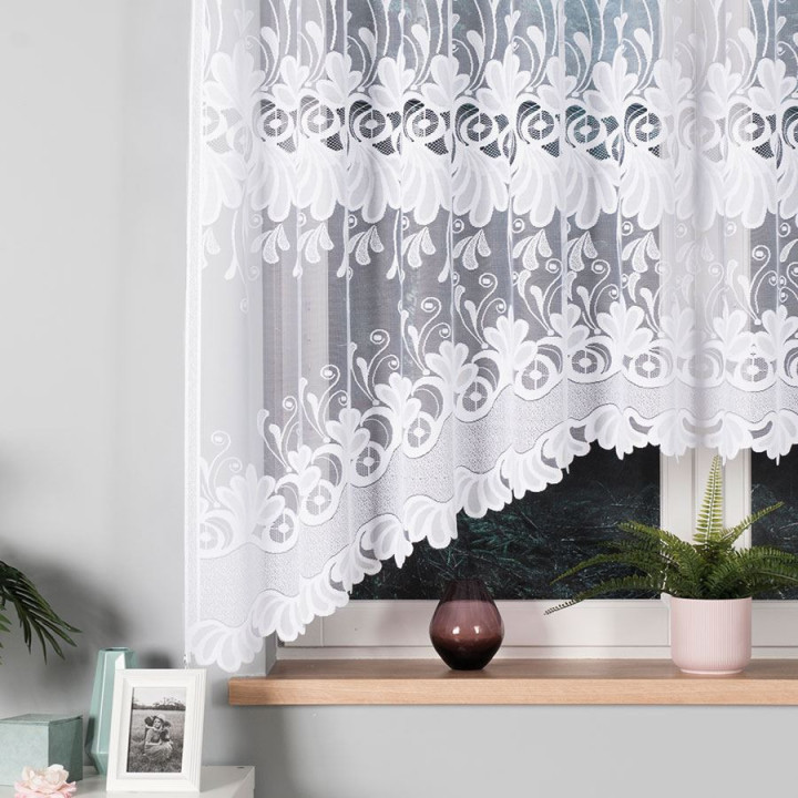 Firanka gotowa żakardowa KASJANA 320x160 biała