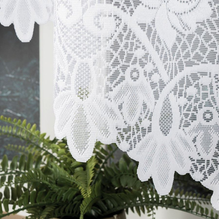 Firanka żakardowa gotowa DEMETRIA biała 500x160