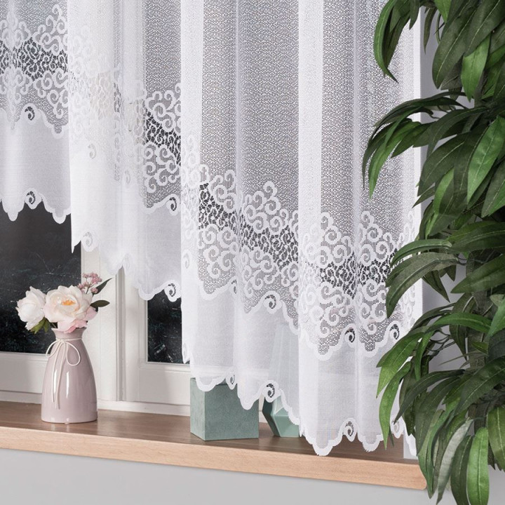 Firanka żakardowa MODESTA biała 300x160