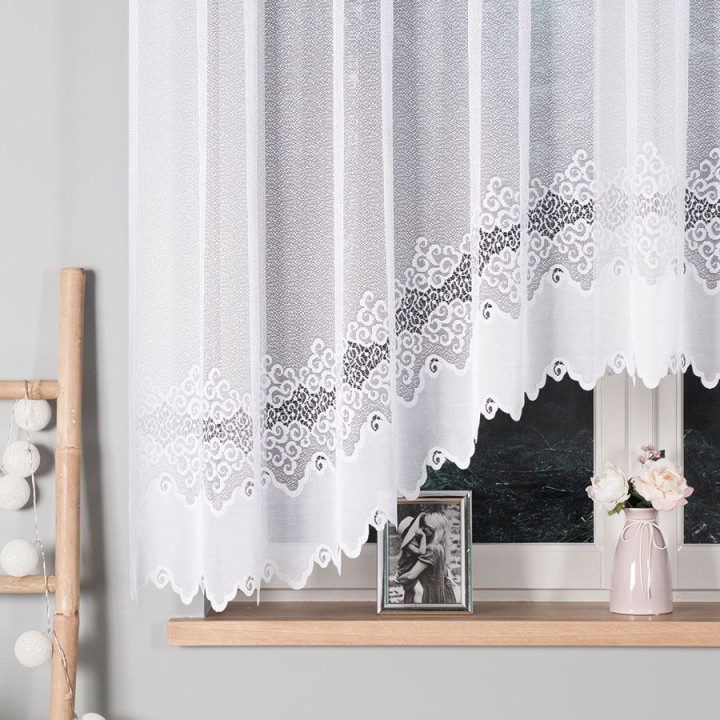 Firanka żakardowa MODESTA biała 300x160