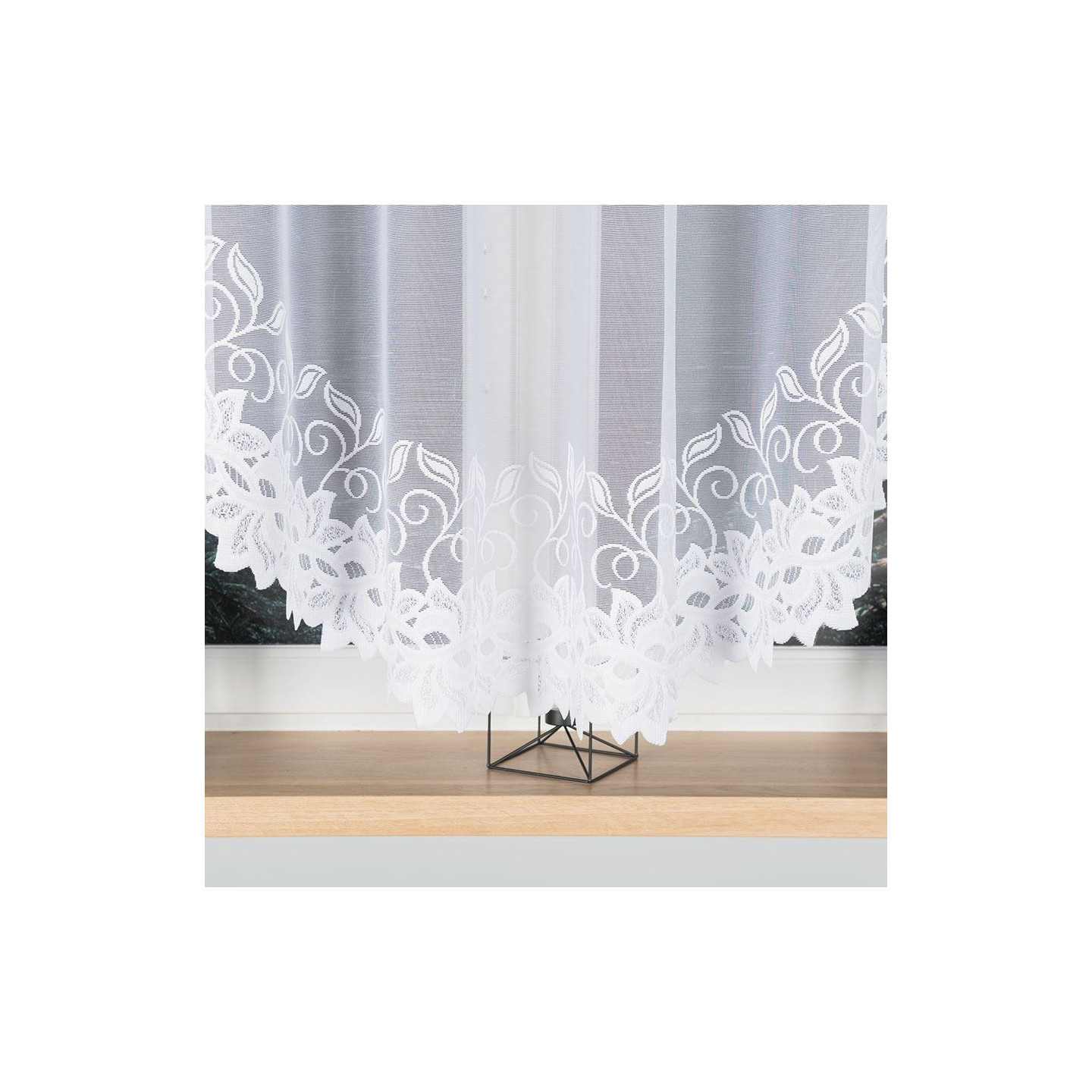 Firanka żakardowa gotowa BASTIA biała 400x160