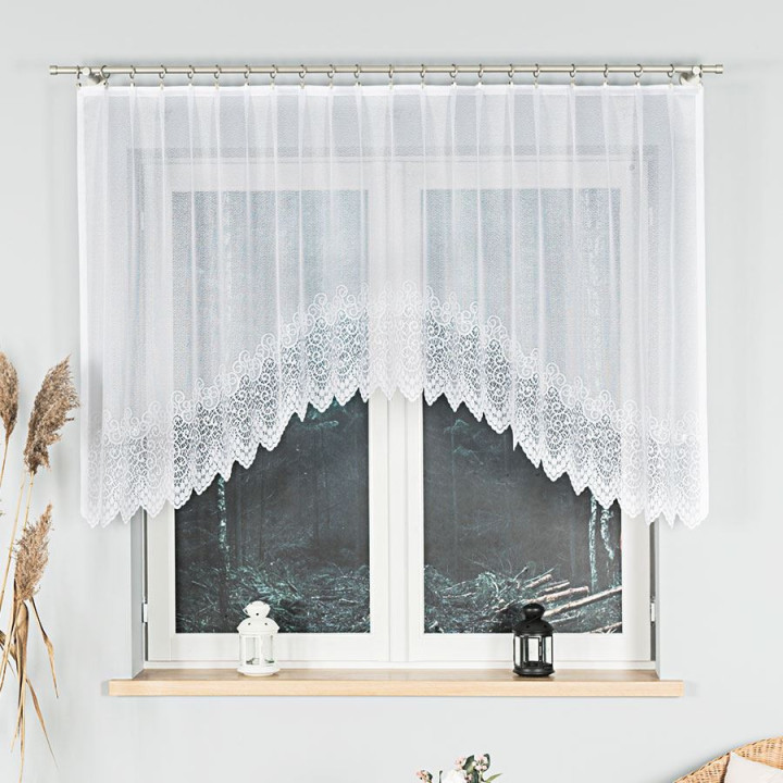 Firanka żakardowa gotowa VIOLETTA 250x120 biała