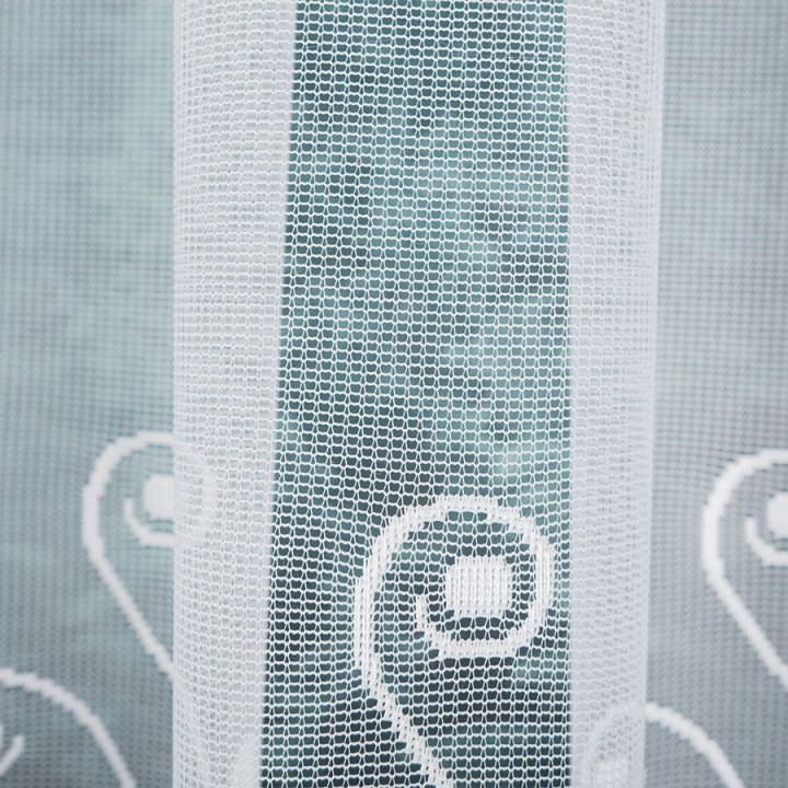 Firanka żakardowa gotowa KASJANA 400x160 biała