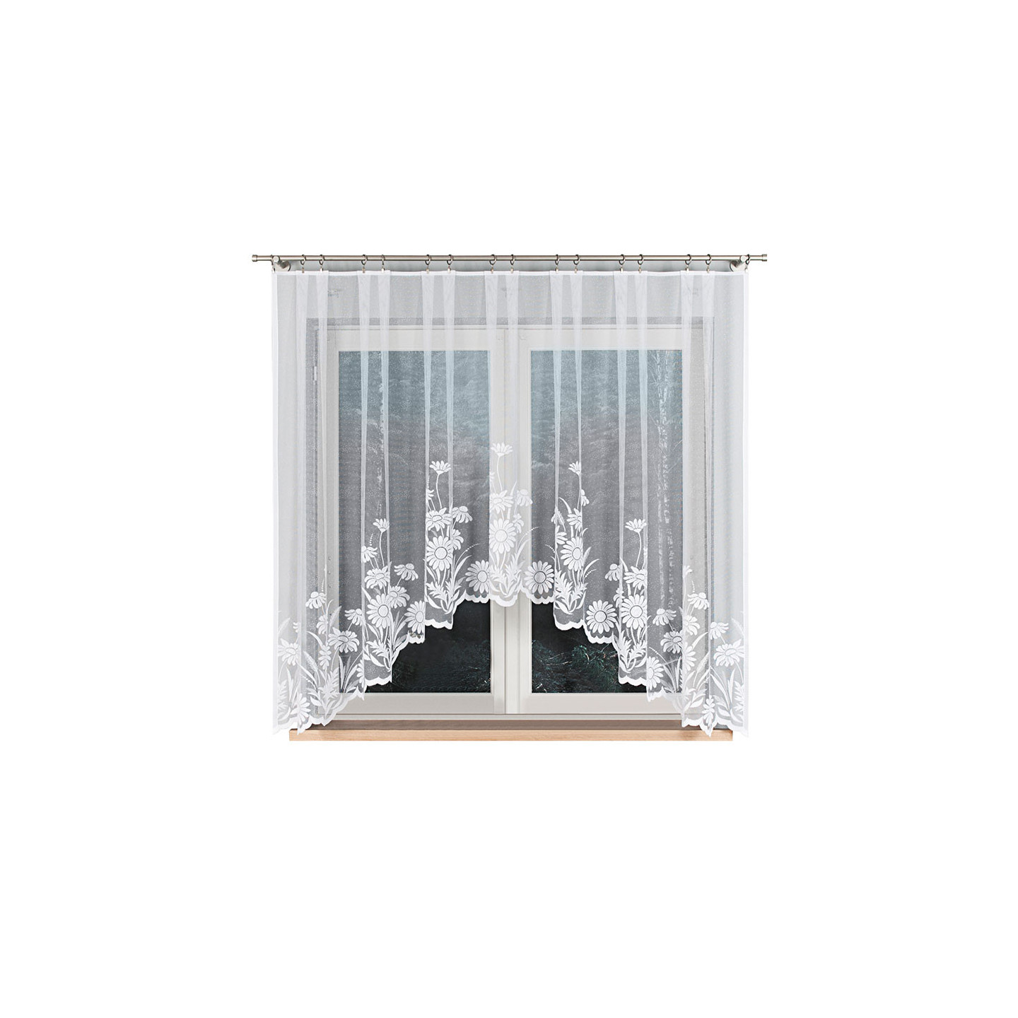 Firanka gotowa żakardowa ARALIA 300x160 biała