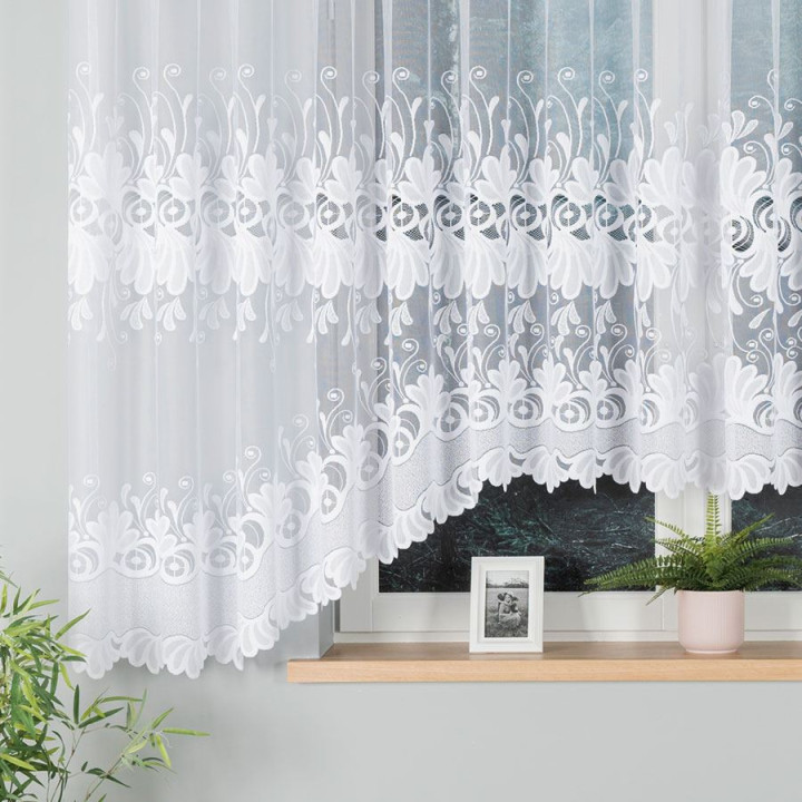 Firanka żakardowa KASJANA biała 500x160