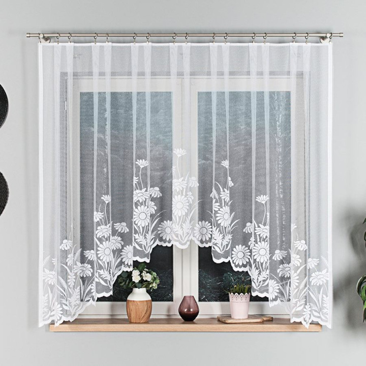 Firanka gotowa żakardowa ARALIA 300x160 biała
