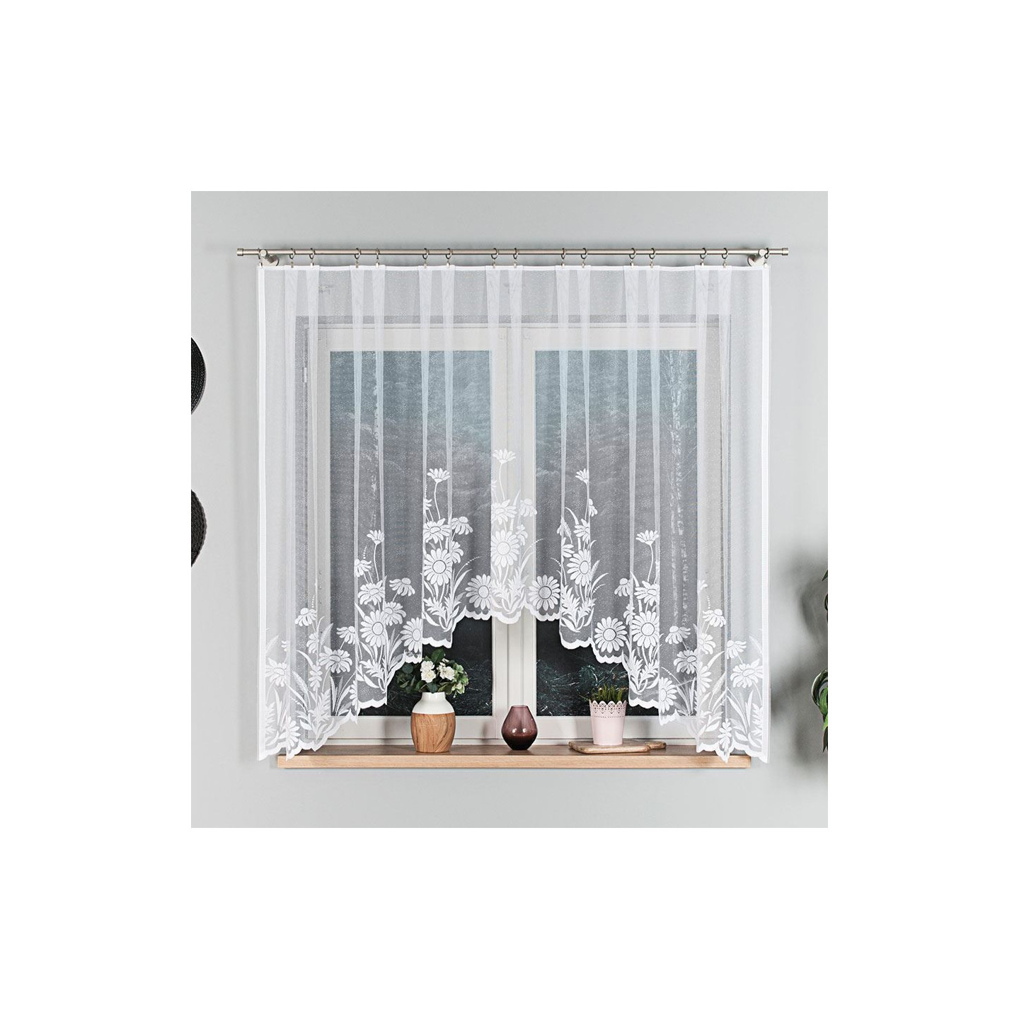 Firanka gotowa żakardowa ARALIA 300x160 biała