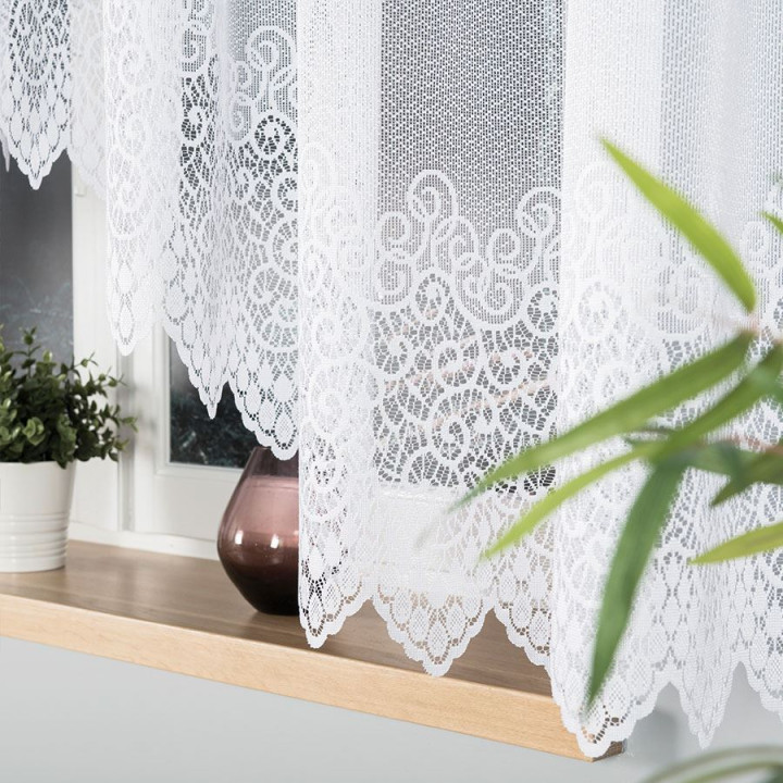 VIOLETTA Firanka żakardowa gotowa, szerokość 500 x wysokość 160cm, kolor 001 biały